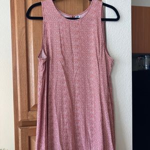 Printed coral ALine dress